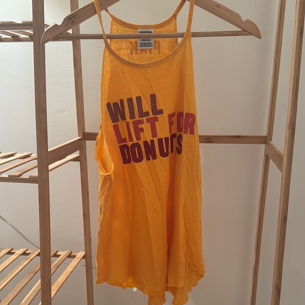 Yellow Graphic Tank Top